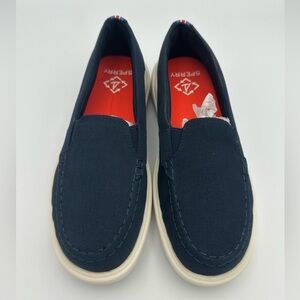 Sperry Dark Blue Canvas Slip-Ons